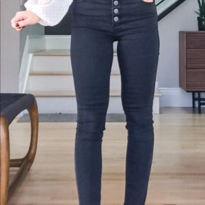 Abercrombie & Fitch black skinny high rise jean